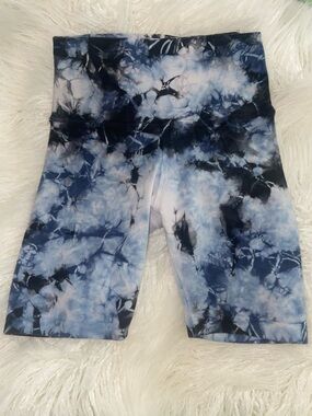 Hard Tail Blue Tie-Dye Bike Shorts